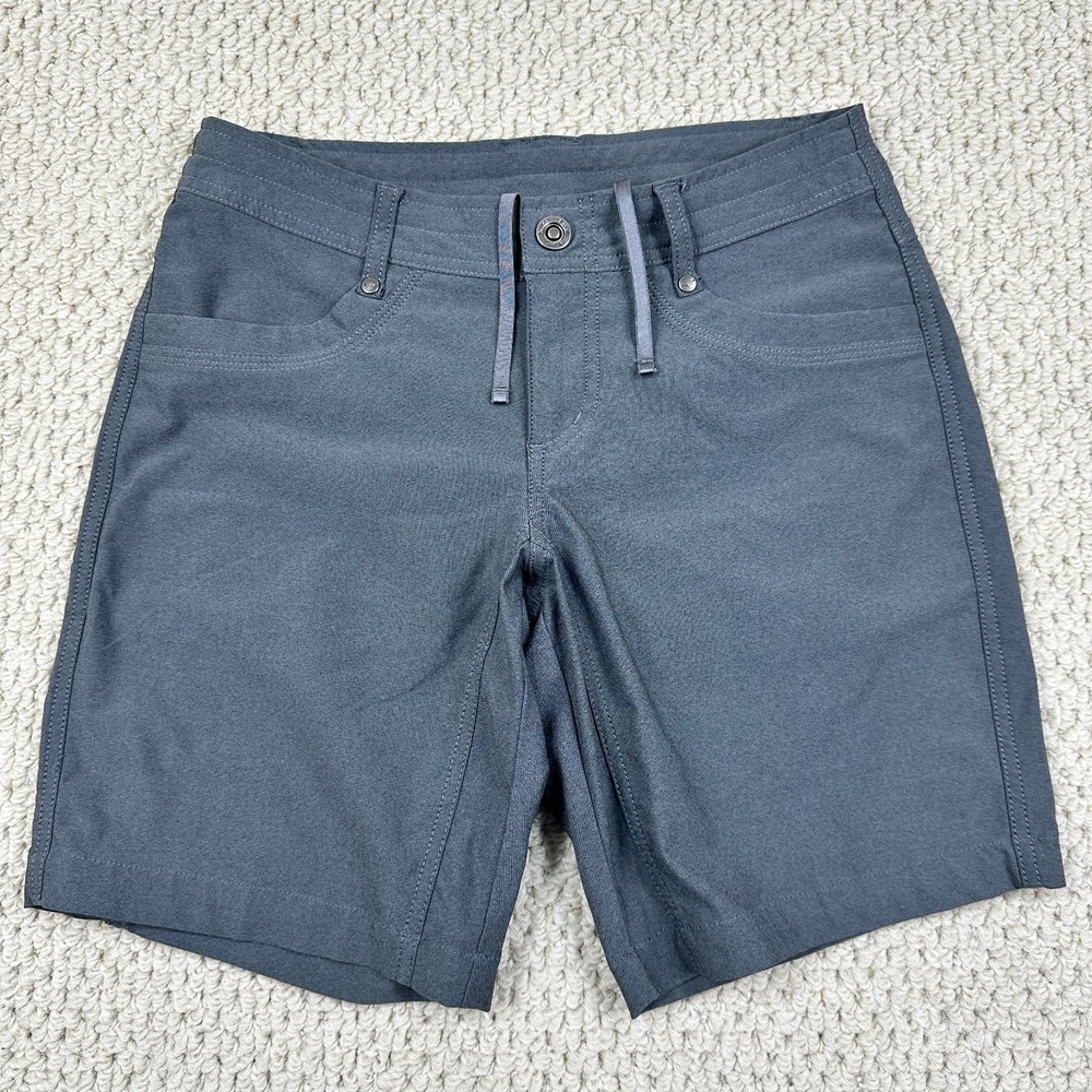 Kuhl Trekr Shorts Womens Size 0 Dark Gray Stretch Outdoor Hiking Drawstring